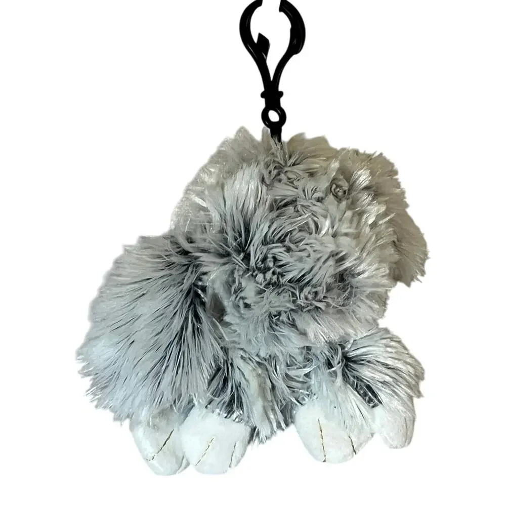 Dan Dee Grey Floppy Eared Bunny Keychain Plush Small